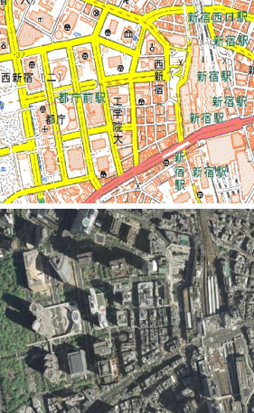 最新地形図と空中写真の比較