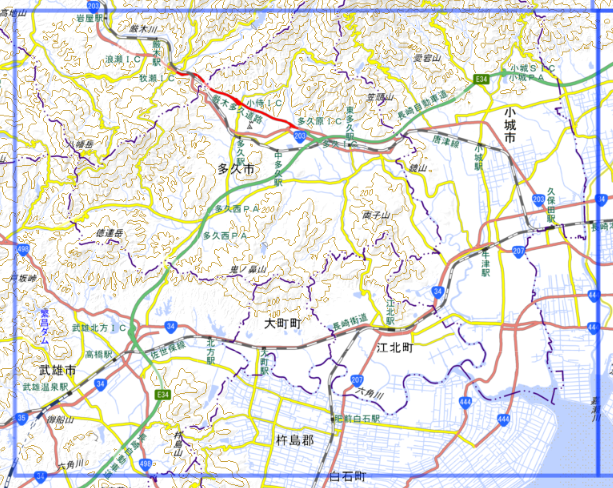 武雄の位置図